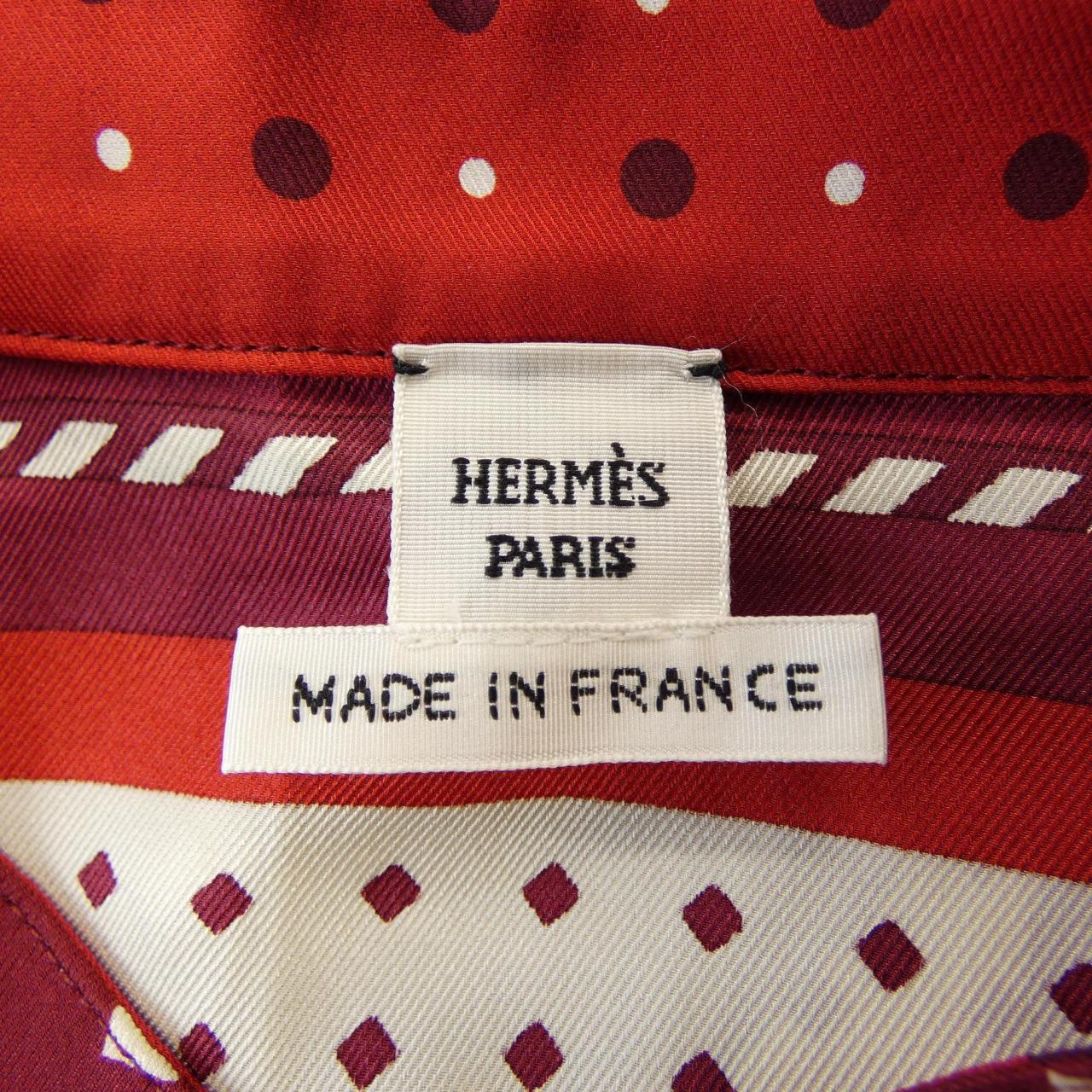 エルメス HARNAIS DE COUR36 ツイルレーヌ シルク ワンピース