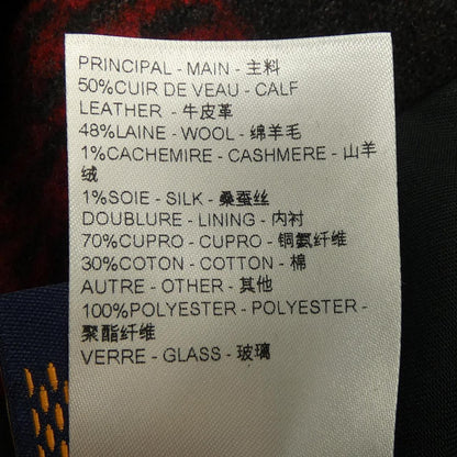 ルイヴィトン カシミヤ混 レザーブルゾン