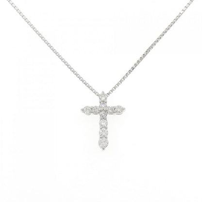 プラチナ ダイヤモンド クロス ネックレス