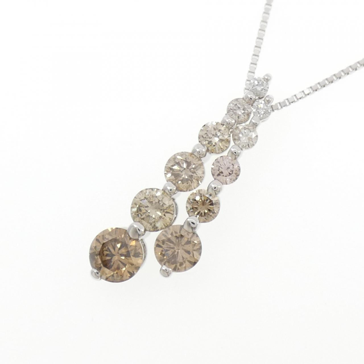 K18ホワイトゴールド ダイヤモンドネックレス