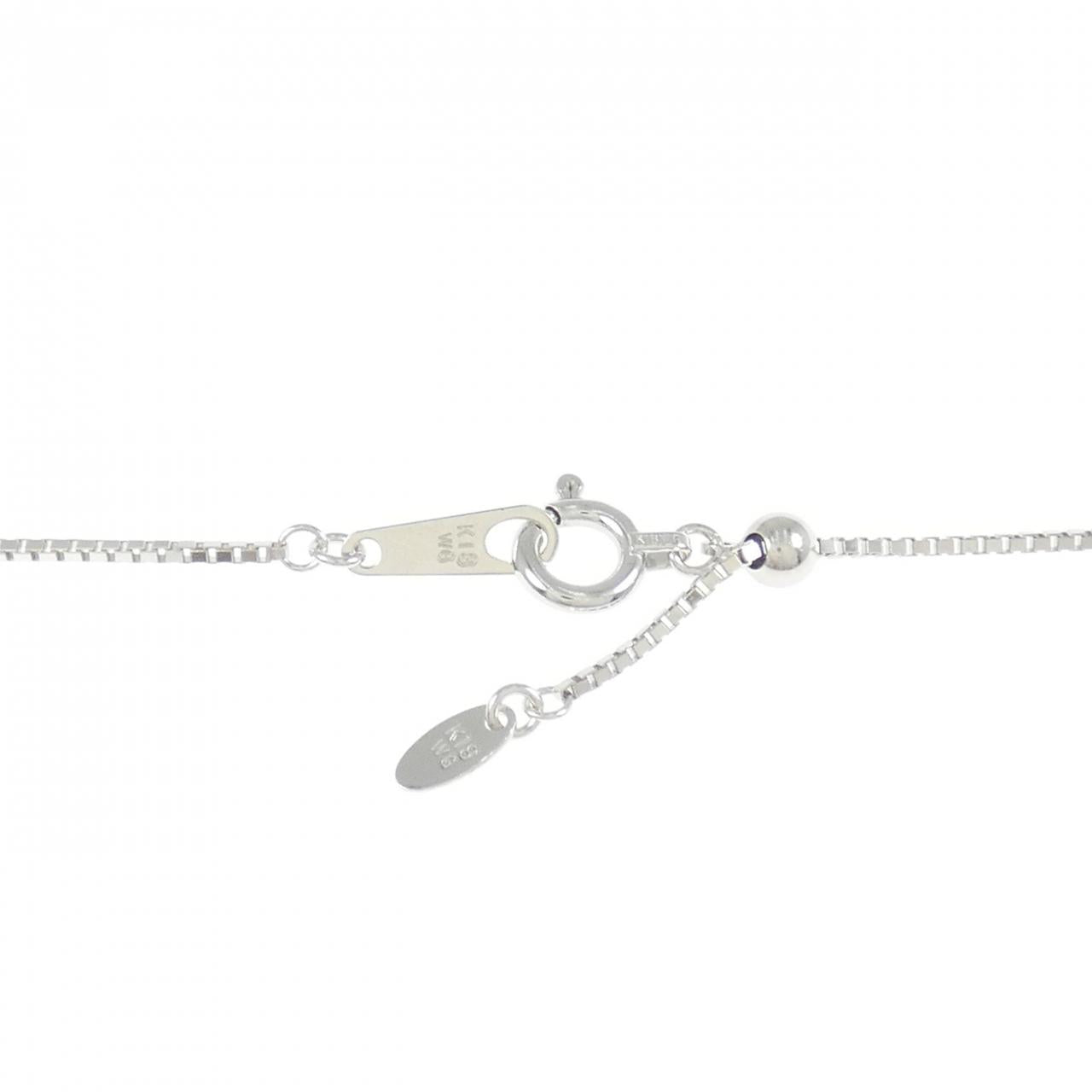 Au750 ホワイトゴールド ダイヤモンド ネックレス