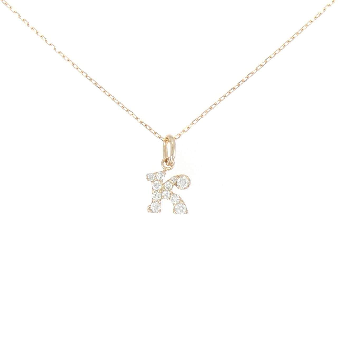 Au750 ダイヤモンド イニシャルK ネックレス