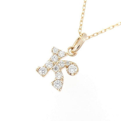 Au750 ダイヤモンド イニシャルK ネックレス