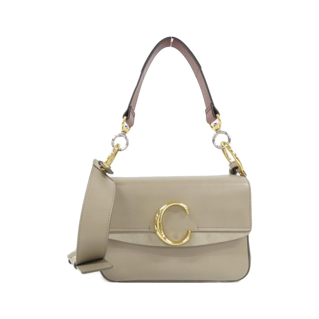 クロエ C カーフ スエード ショルダー バッグ