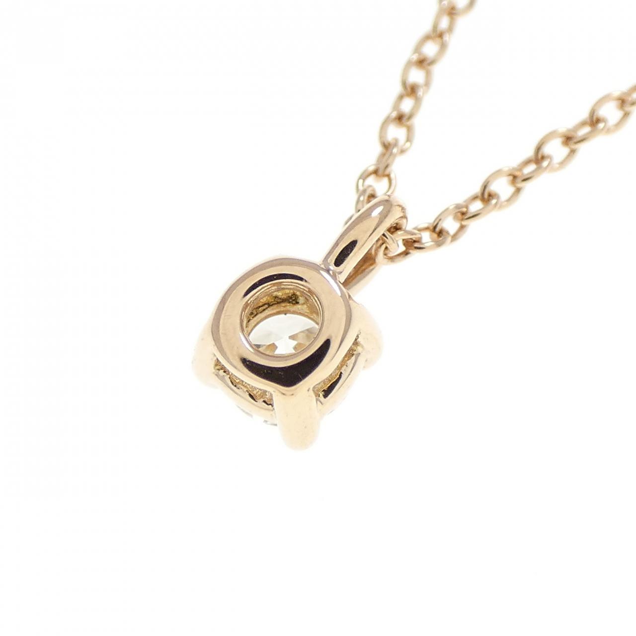 ティファニー ソリティア 750ピンクゴールド ダイヤモンドネックレス