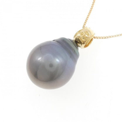 Au750 ブラック パール ダイヤモンド ネックレス