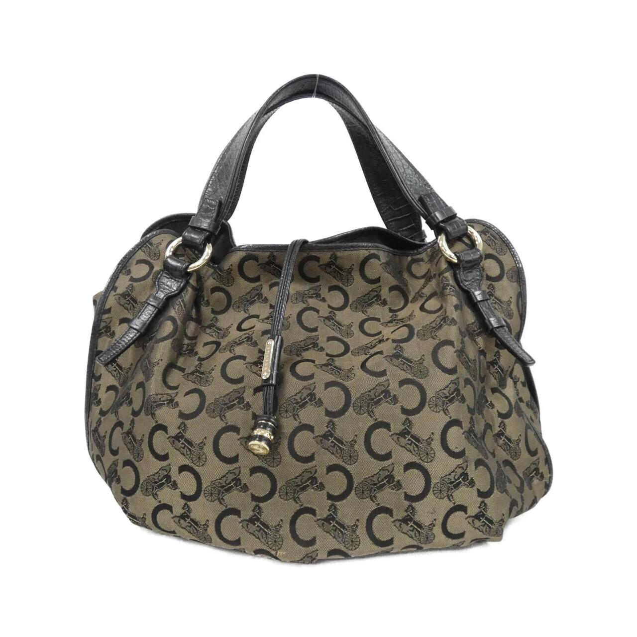 セリーヌ ビタースウィート キャンバス レザー ショルダーバッグ