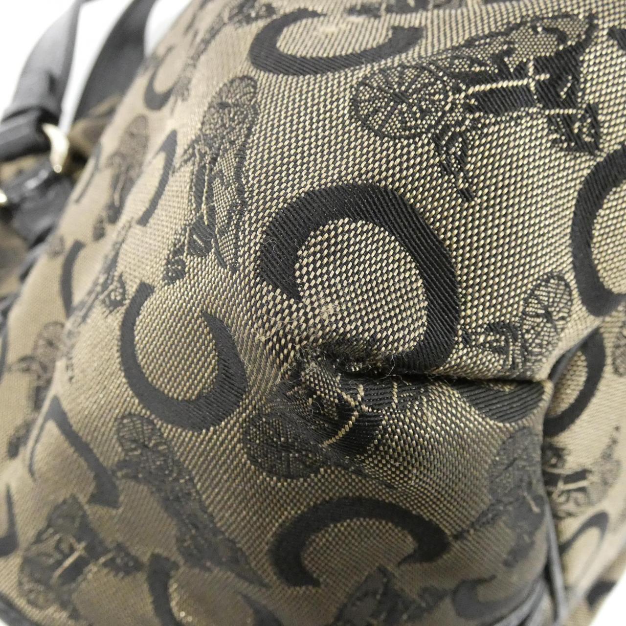 セリーヌ ビタースウィート キャンバス レザー ショルダーバッグ