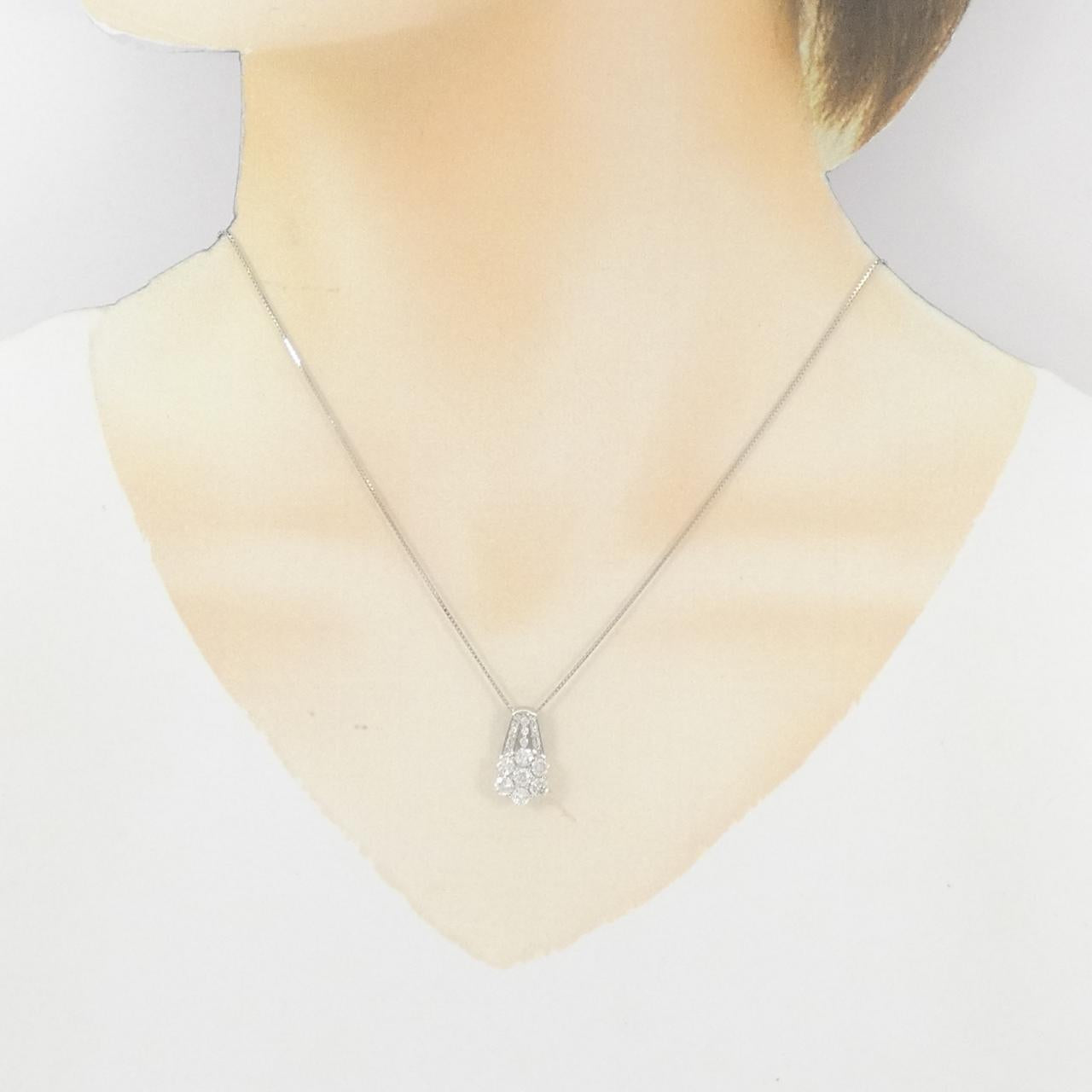 PT900 PT850 プラチナ ダイヤモンドネックレス