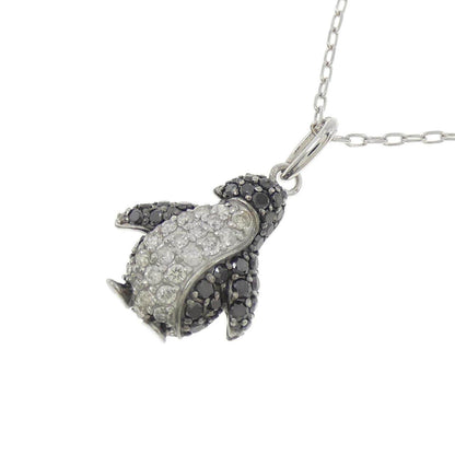 Au750ホワイトゴールドブラックゴールドダイヤモンドネックレス