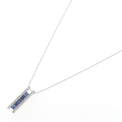 Au750サファイアダイヤモンドネックレス