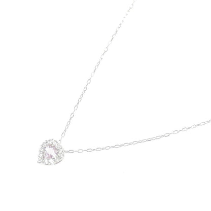 K18WG モルガナイト ダイヤモンド ネックレス