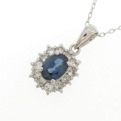 プラチナ サファイア ダイヤモンド ネックレス