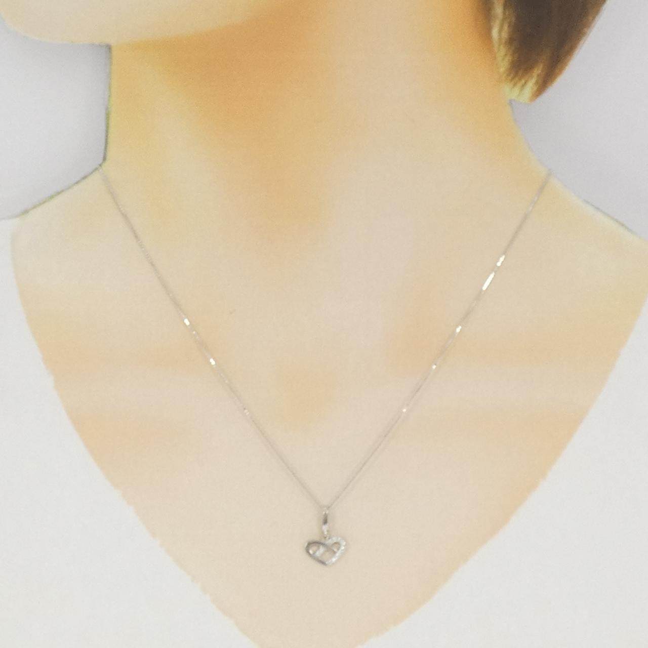 K10ホワイトゴールドダイヤモンドネックレス