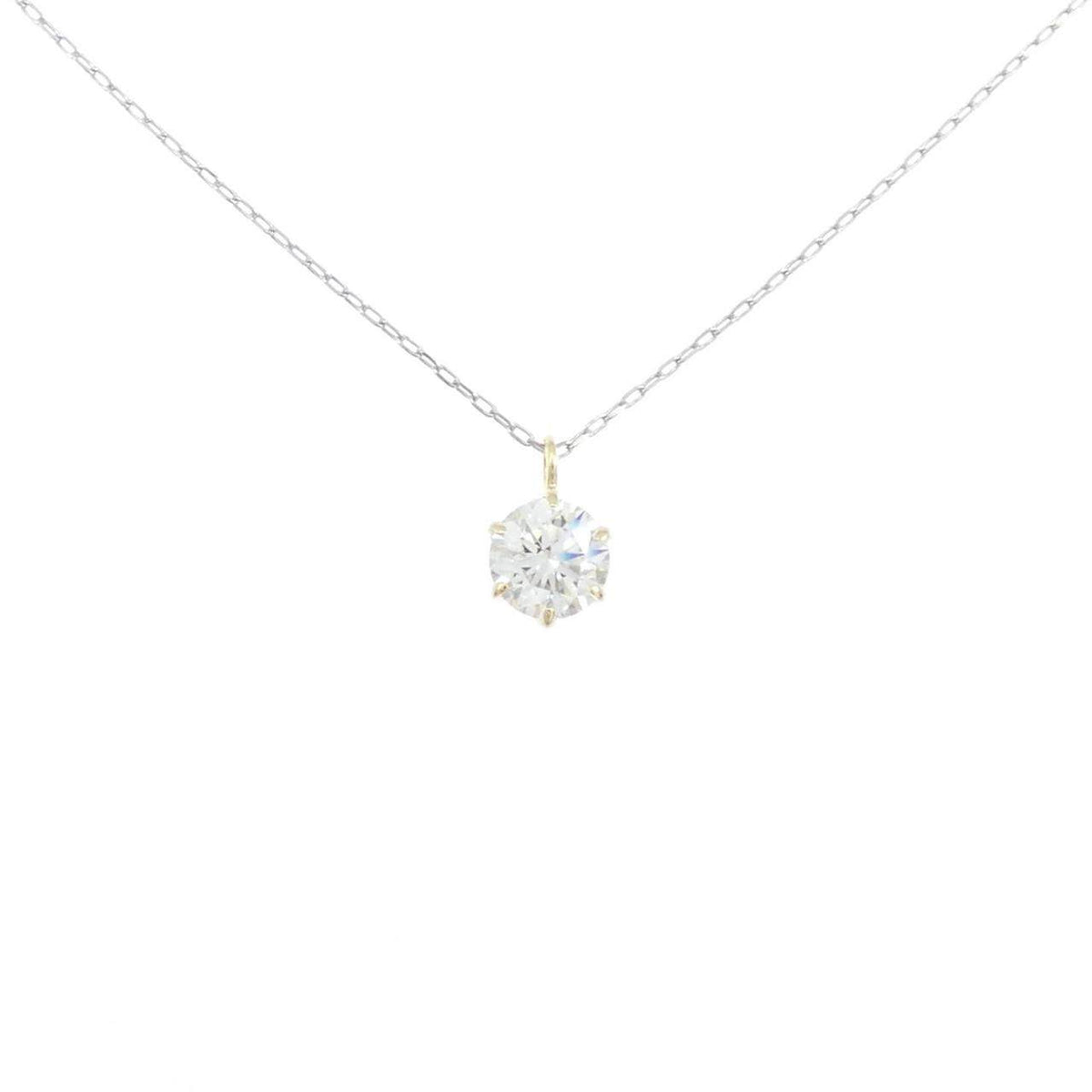 Pt850 K18ダイヤモンドネックレス