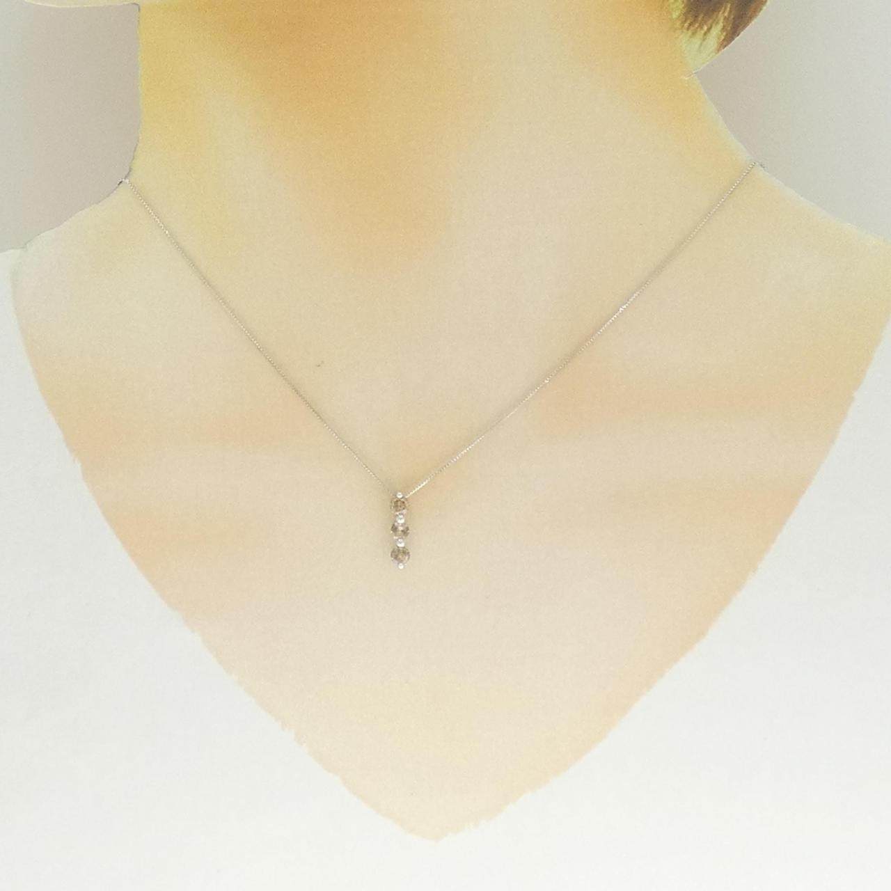 K18ホワイトゴールド ダイヤモンド ネックレス