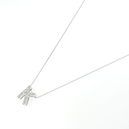 K18WG ダイヤモンド イニシャルK ネックレス