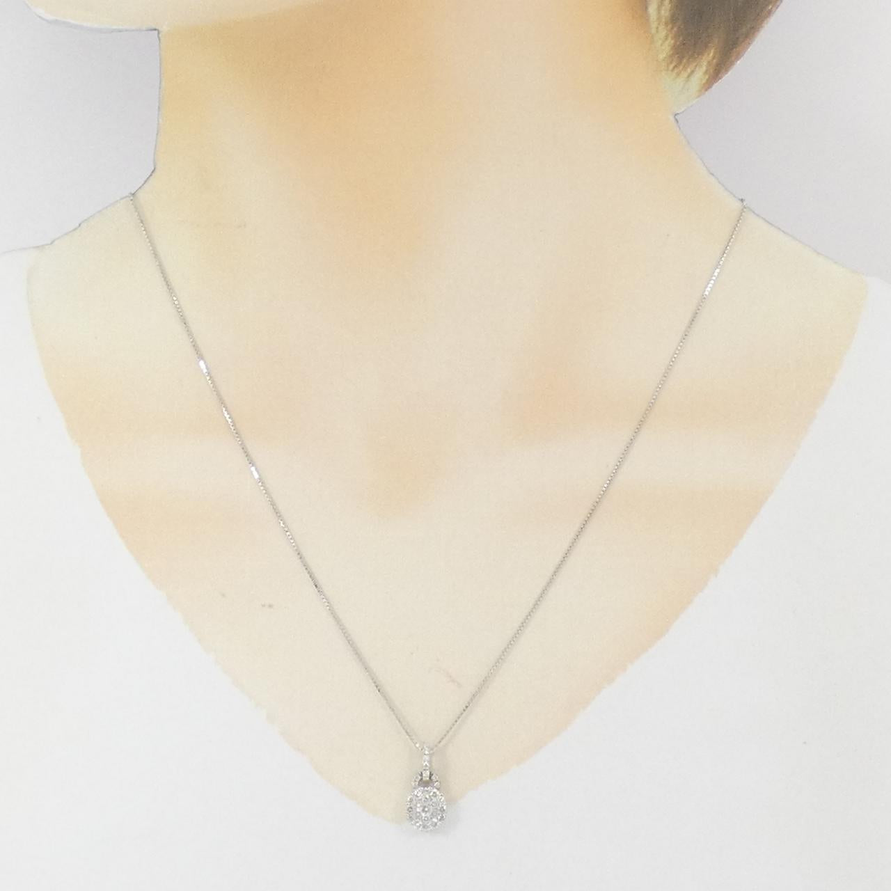 K18WG ダイヤモンド ネックレス
