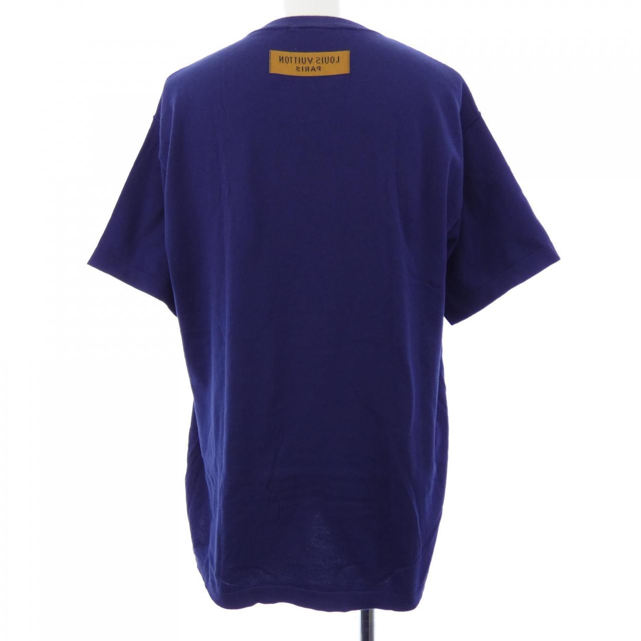 ルイヴィトン グラフィックショートスリーブクルーネック コットンTシャツ