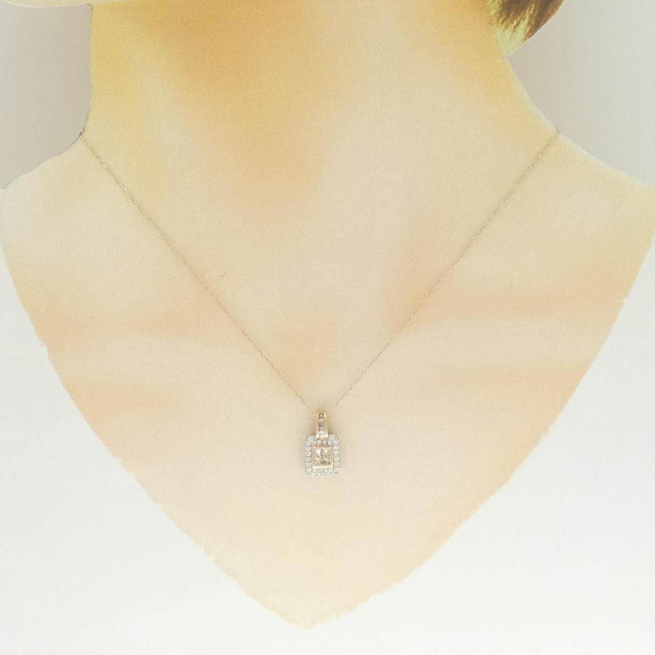 K18PG/PT950 ダイヤモンド ネックレス