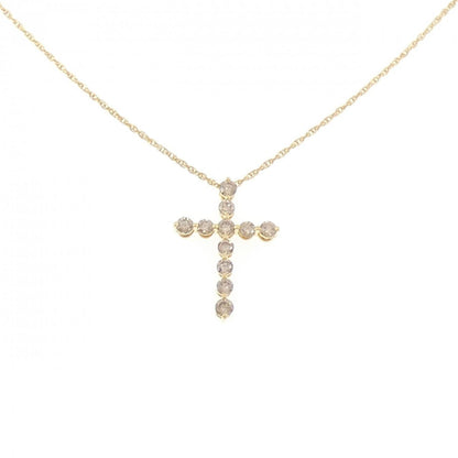 Au750 クロス ダイヤモンド ネックレス