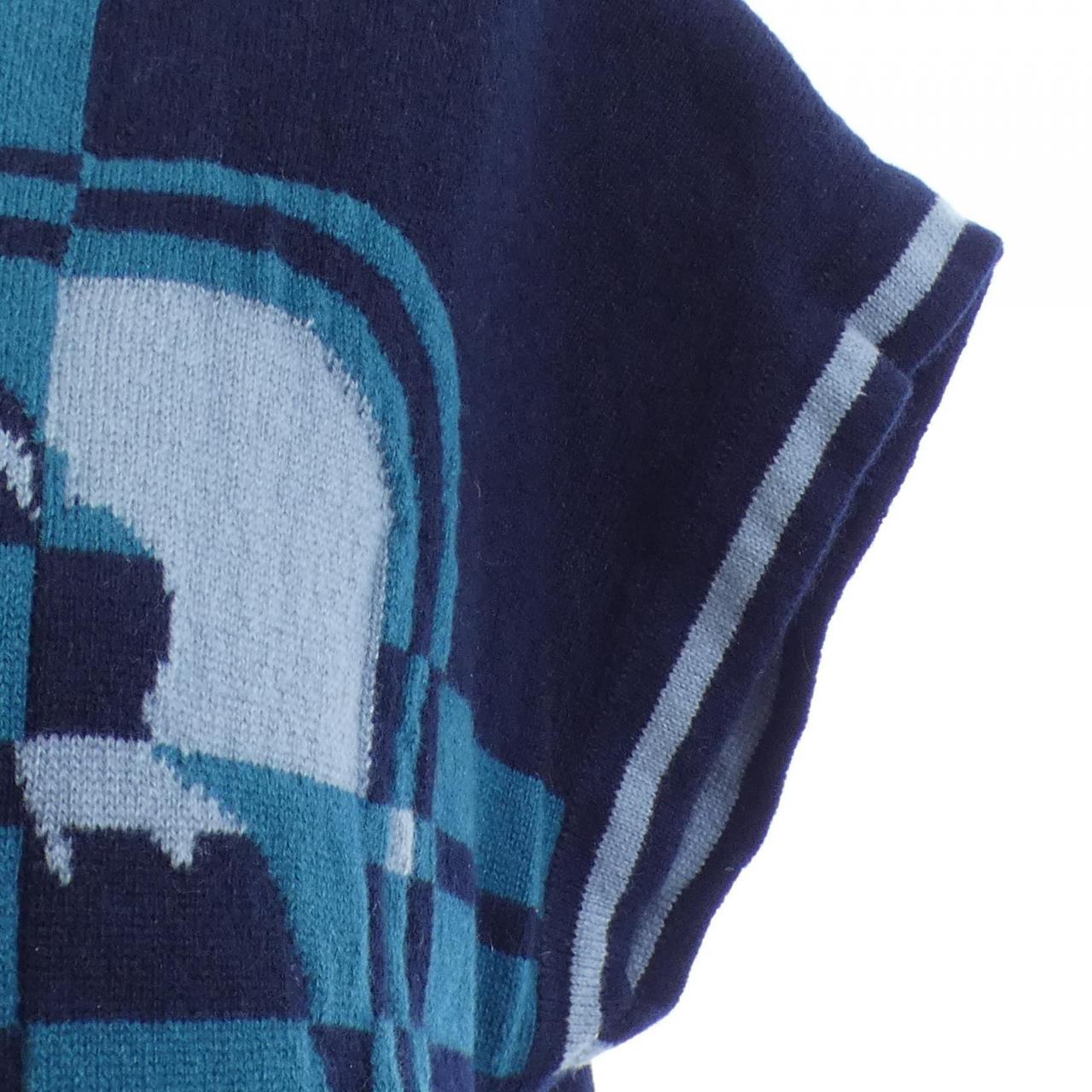 エルメス BRIDES DE GALA TARTAN36 カシミヤ ニット