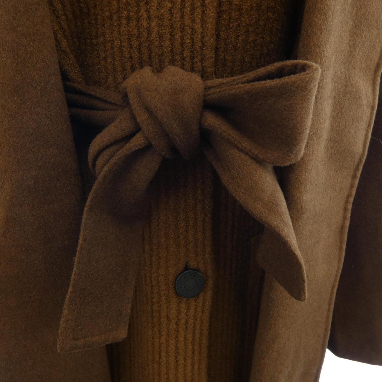 エルメス LOOK12 Knit Details カシミヤコート