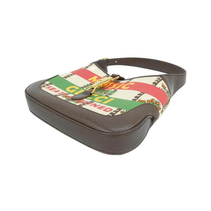 グッチ ジャッキー1961 キャンバス レザー ショルダーバッグ