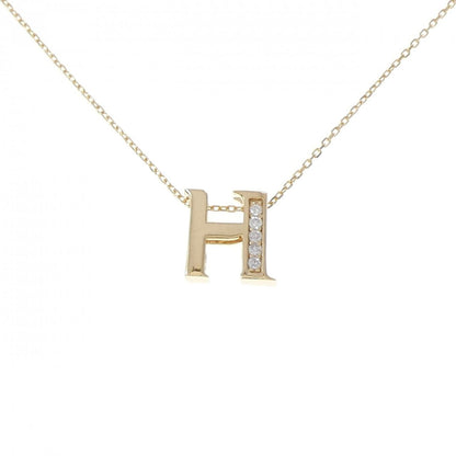 Au750 ダイヤモンド イニシャルH ネックレス