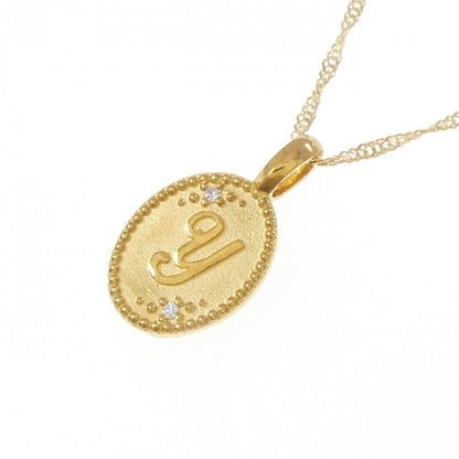 Au999 Au750 ダイヤモンドイニシャルYネックレス