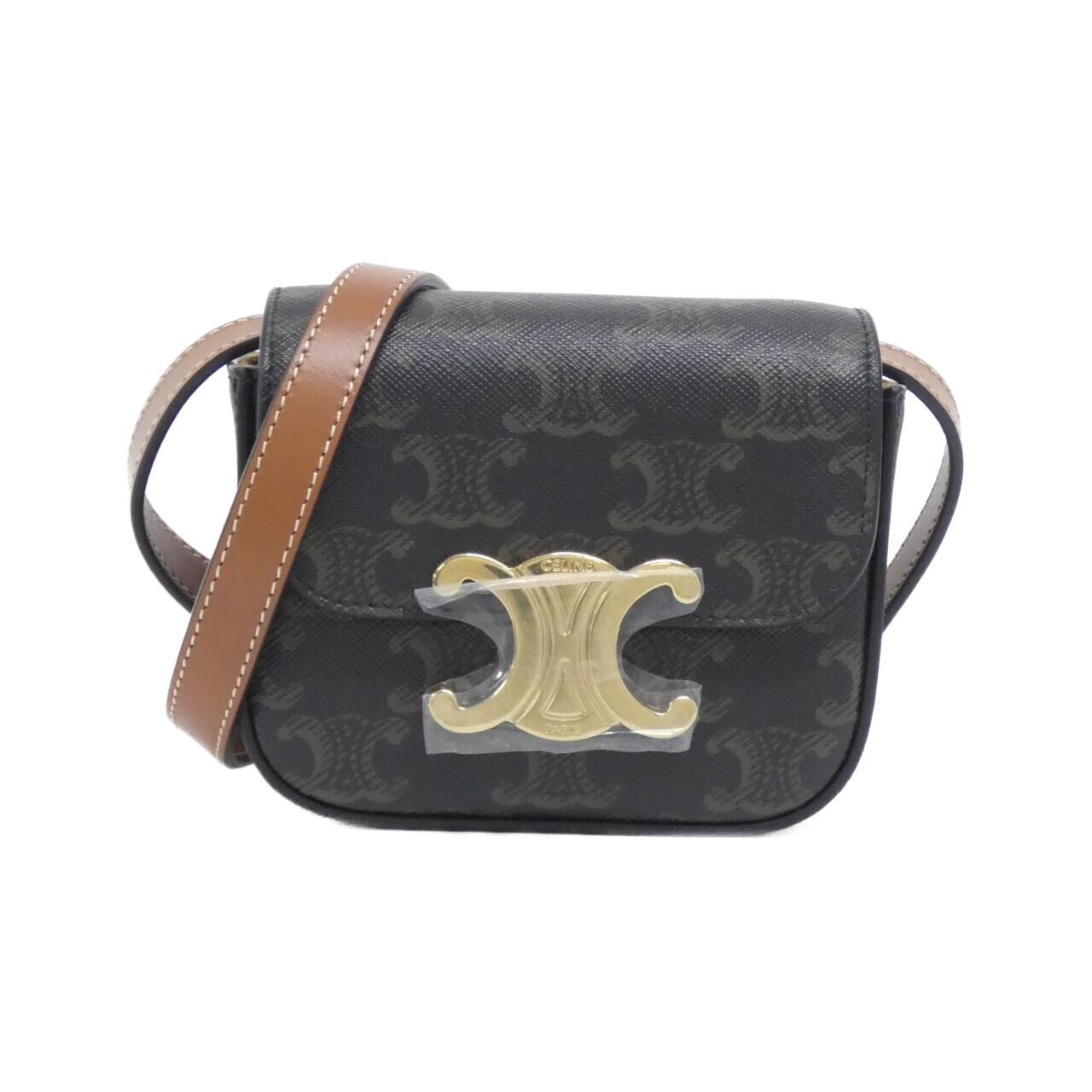 セリーヌ ミニクロード トリオンフキャンバス ショルダーバッグ