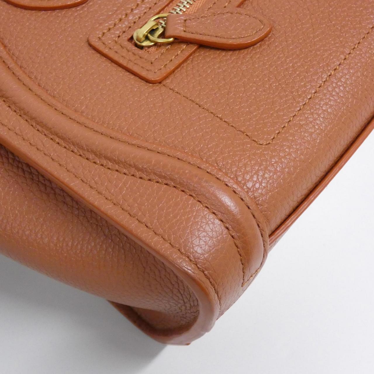 セリーヌ ラゲージ ナノ ショッパー カーフ ハンドバッグ
