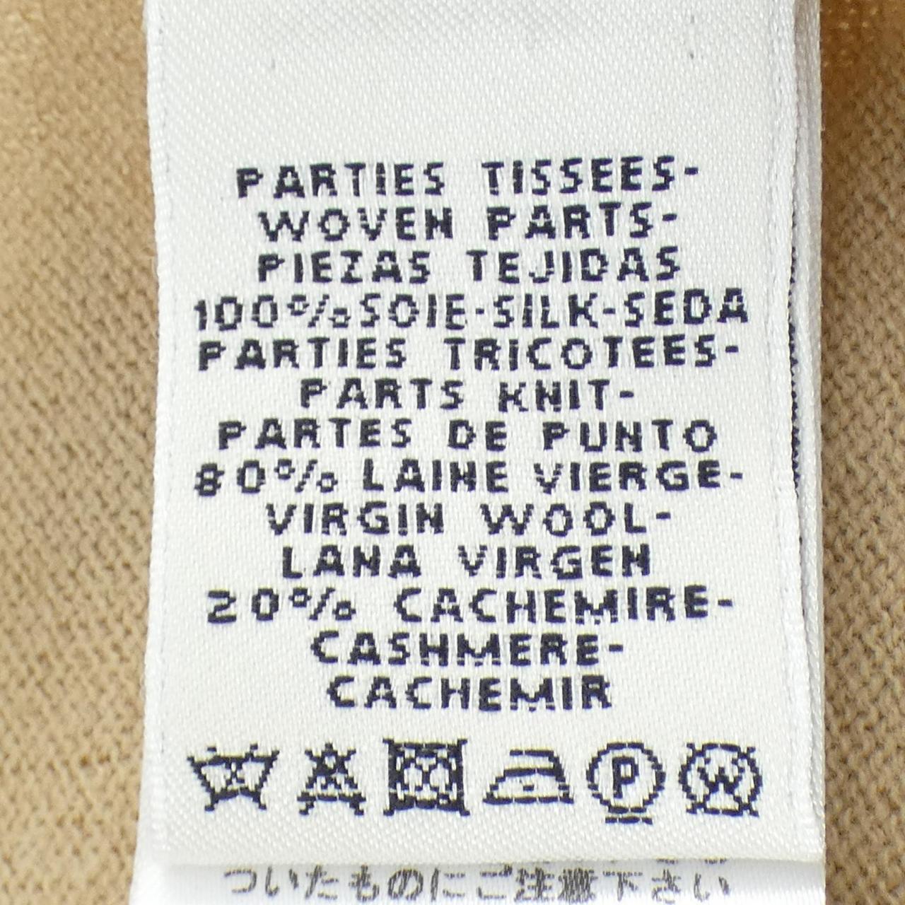 エルメス QU IMPORTE LE FLACON ツイルレーヌ カシミヤ混ニット36