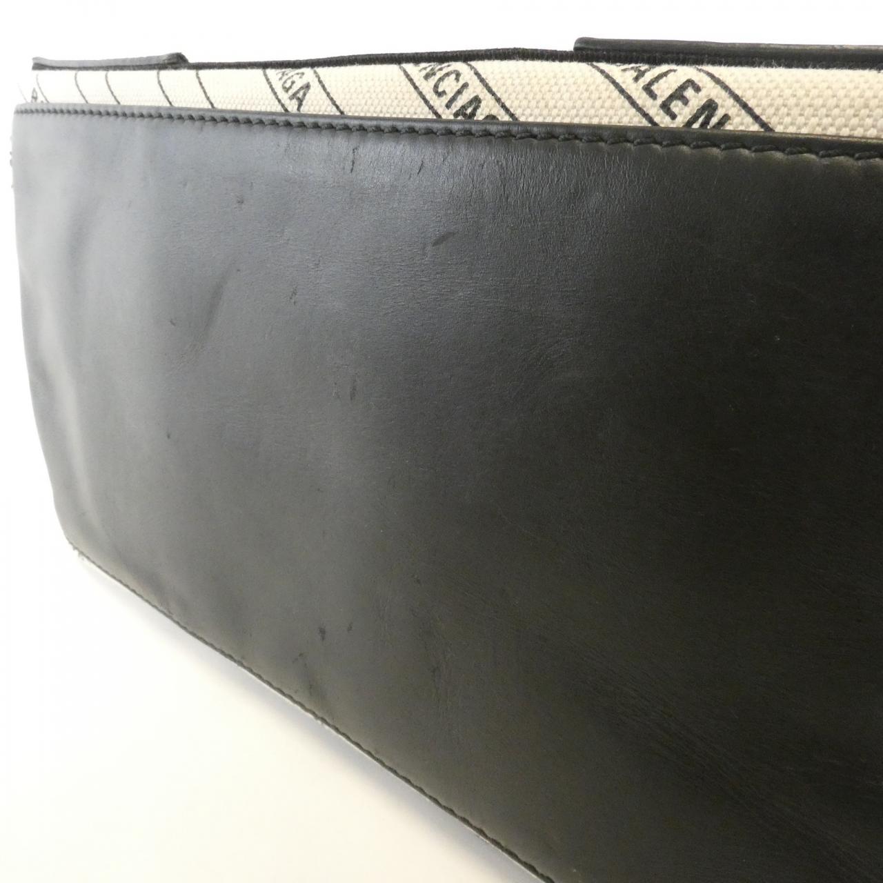バレンシアガ ネイビー カバス リネンキャンバス トートバッグ