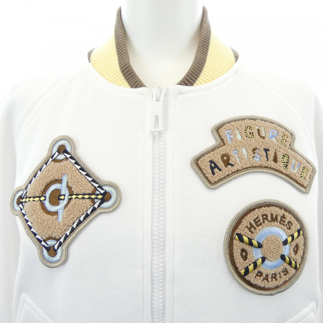 エルメス FIGURE ARTISTIQUE VARSITY EMBROIDE ブルゾン