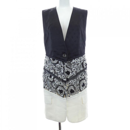 ルイヴィトン Mixed Material Floral Sleeve ロングベスト
