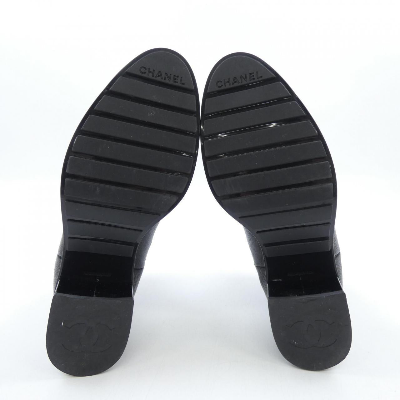 シャネル SHORT BOOTS シャイニーグレインカーフスキン パテントカーフスキン ブーツ