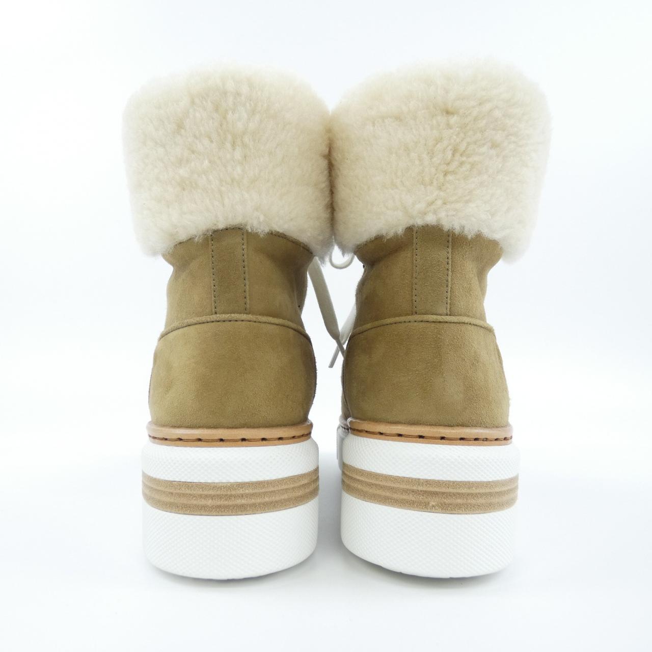 エルメス BOTTINES FLOCON シープスキンブーツ 35.5