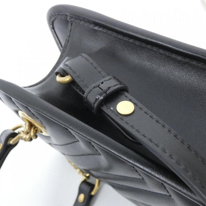 グッチ GGマーモント レザーショルダーバッグ
