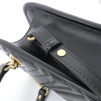グッチ GGマーモント レザーショルダーバッグ