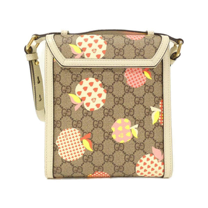グッチ GGスプリームキャンバス レザー ショルダーバッグ