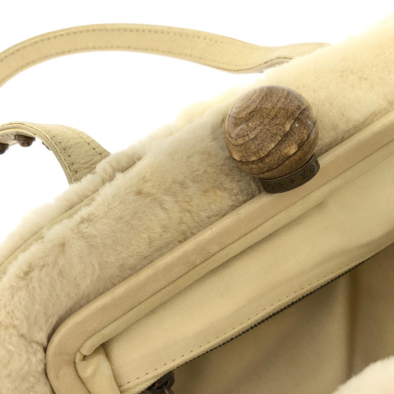 ルイヴィトン ドゥミ リュンヌ カボション ミンクファー カーフ バッグ
