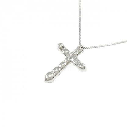 プラチナPT900 PT850 クロスダイヤモンドネックレス 1.00CT