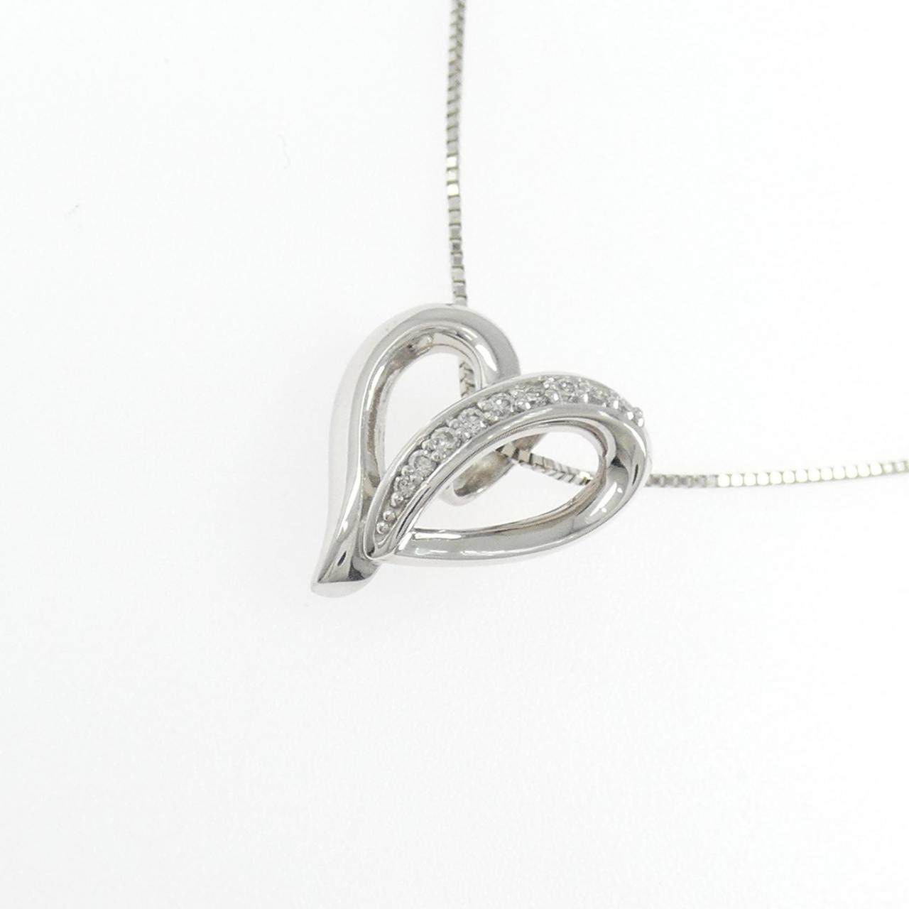 プラチナ999 プラチナ850 ハートダイヤモンドネックレス
