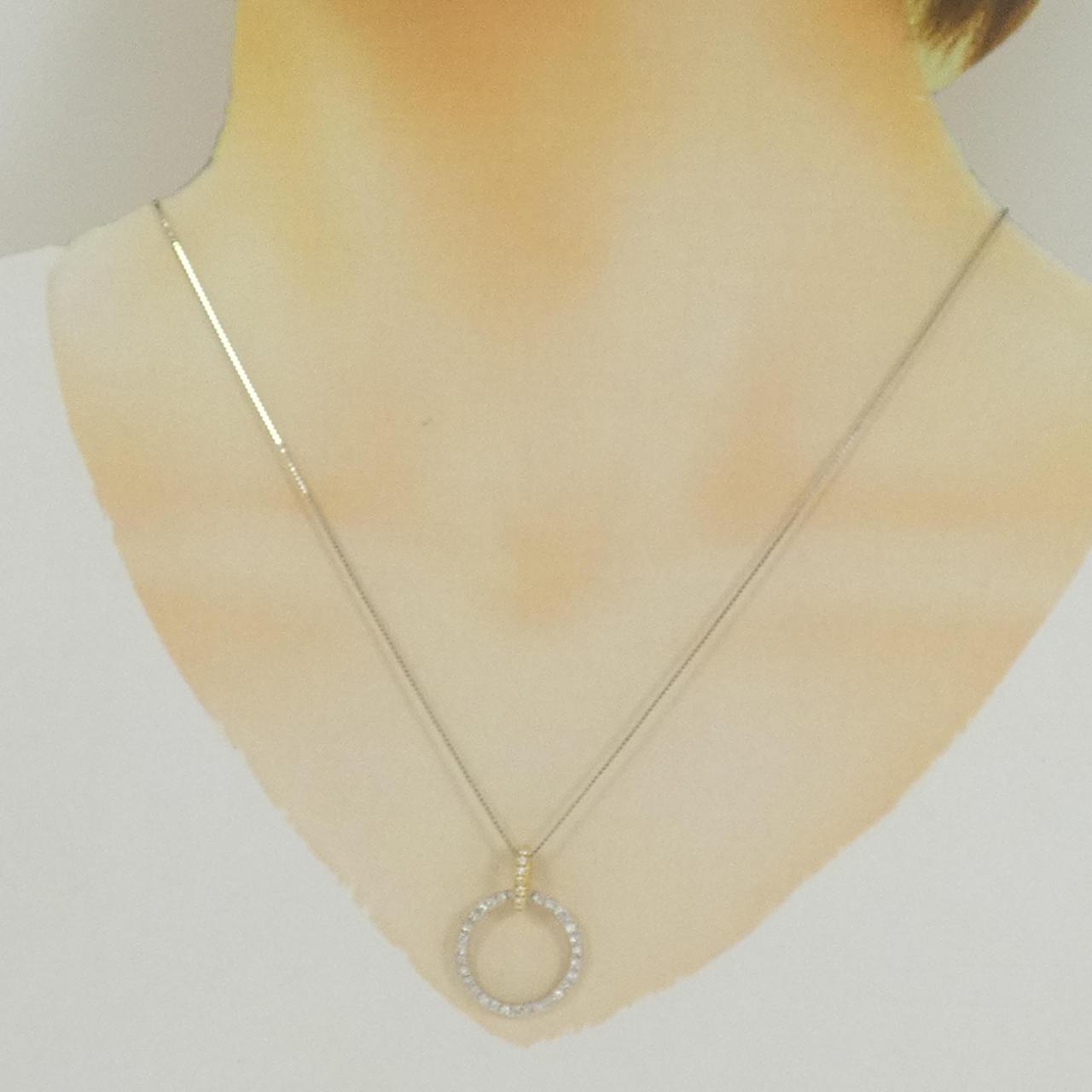 プラチナAu750ダイヤモンドネックレス