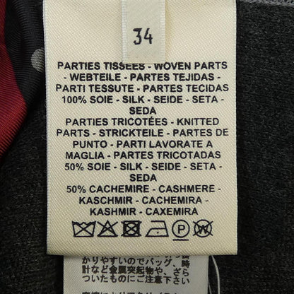 エルメス CLIL-CLAC A POIS ツイルレーヌ シルクカシミヤワンピース34