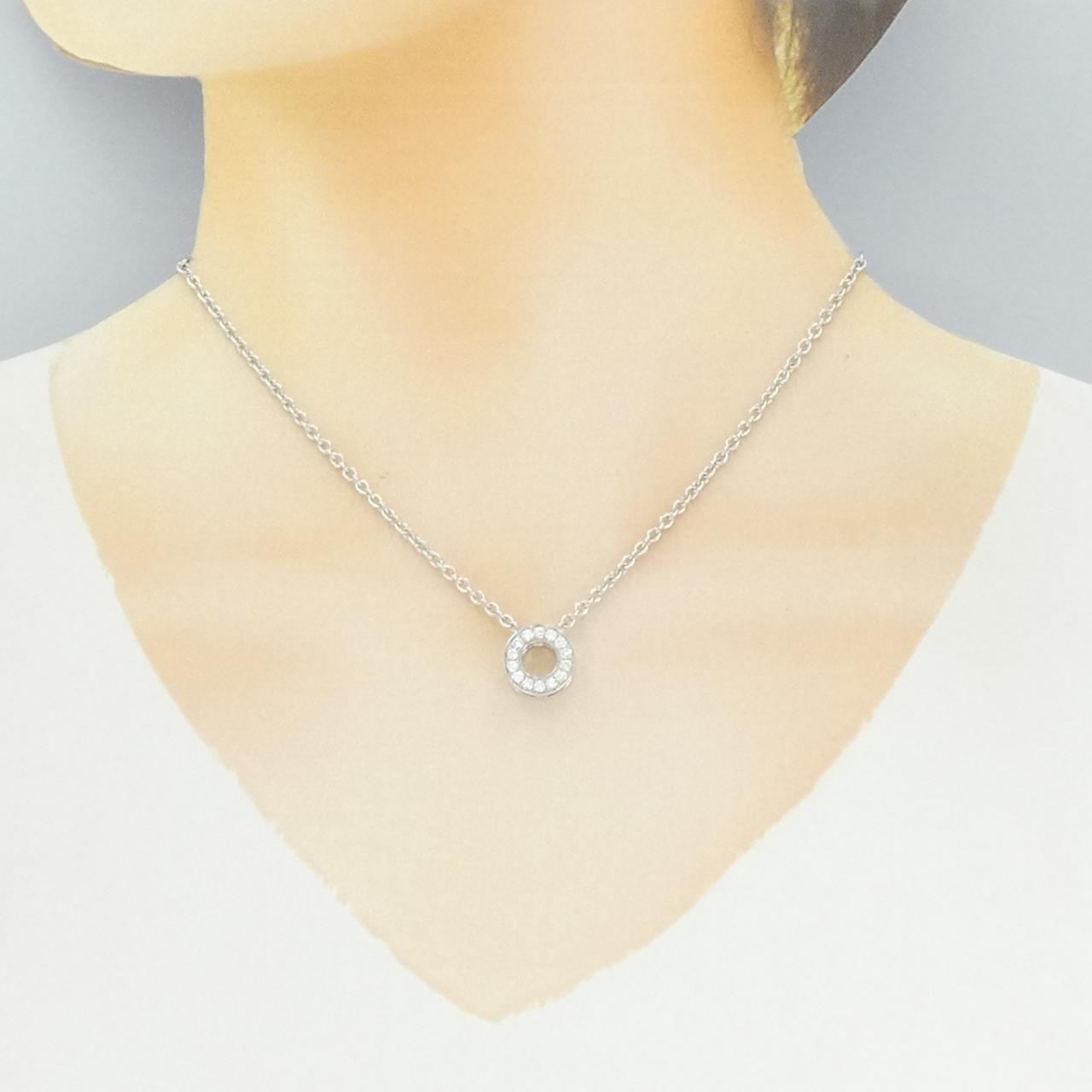 エルメス Au750ホワイトゴールド ダイヤモンドネックレス