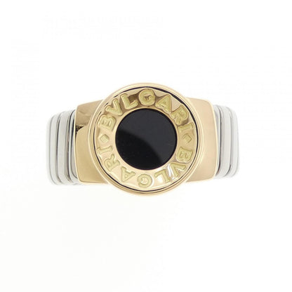 ブルガリ ブルガリブルガリ ステンレス Au750イエローゴールド オニキス リング 20号