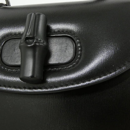 グッチ GUCCI BAMBOO 1947 レザーショルダーバッグ