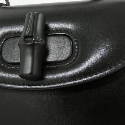 グッチ GUCCI BAMBOO 1947 レザーショルダーバッグ